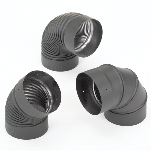Heat-Fab 6" Elbow: 90-degree Stovepipe : Non-Adjustable